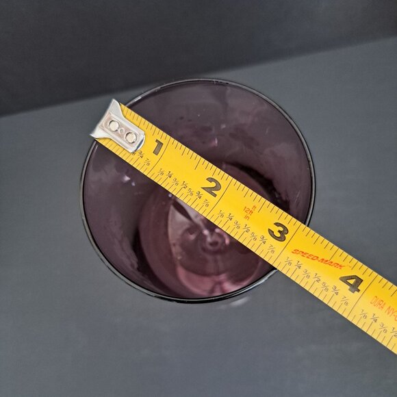 Artland Amethyst Cherry Blossom Wine Glass 8 5/8" Etched Purple Goblet Elegant - Picture 13 of 15